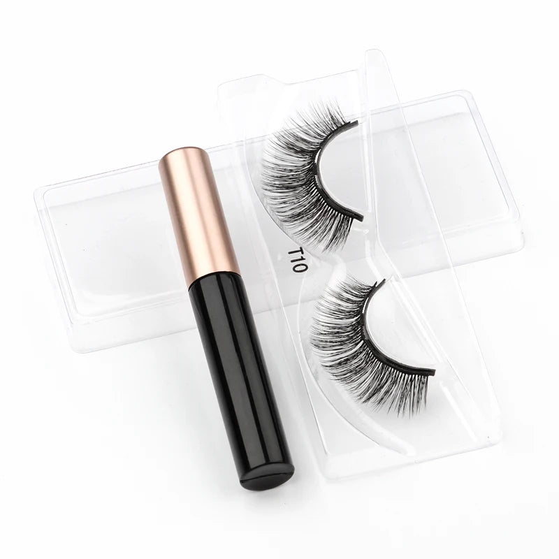 Magnetic 3D Mink Eyelashes with Eyeliner