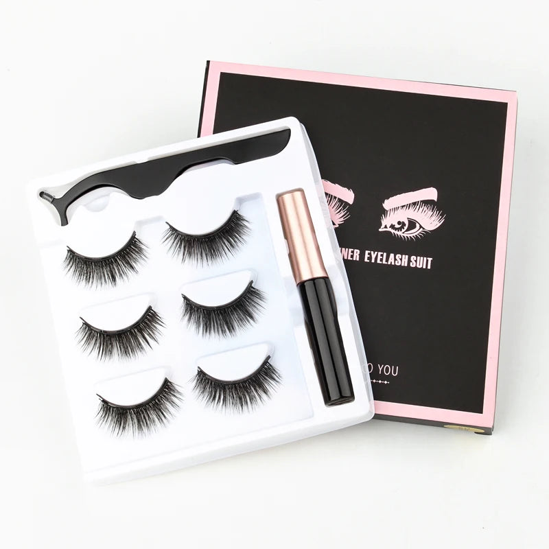 Magnetic 3D Mink Eyelashes with Eyeliner