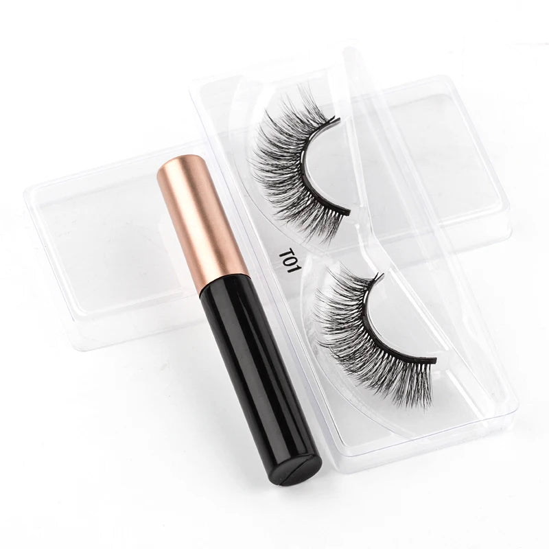 Magnetic 3D Mink Eyelashes with Eyeliner