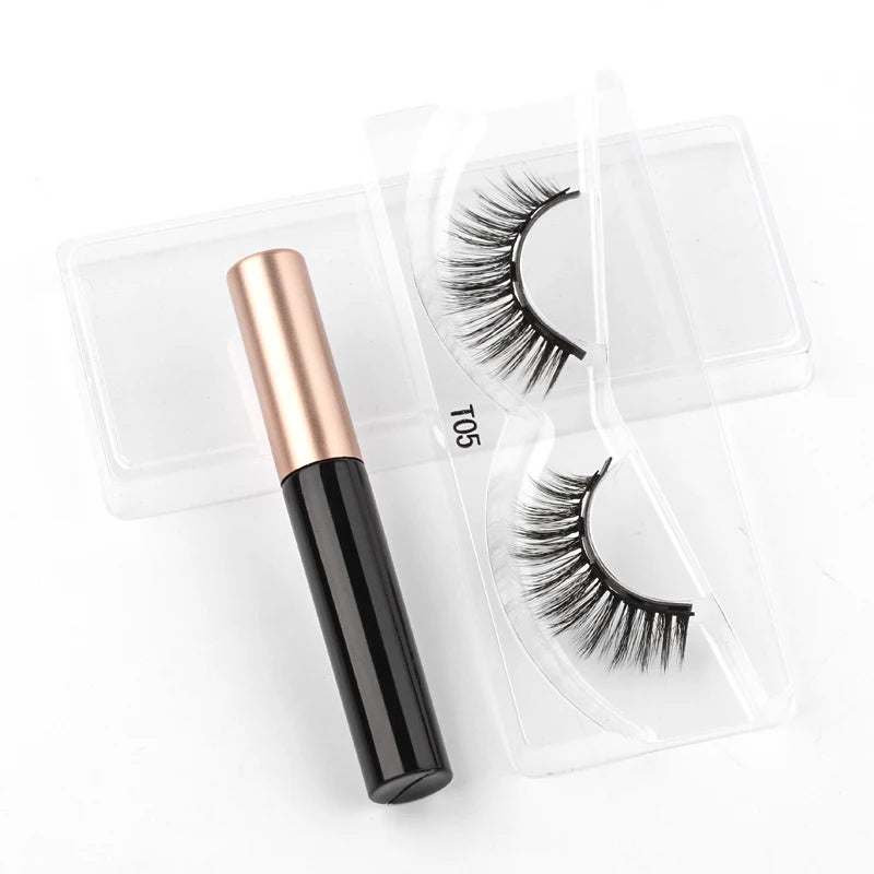 Magnetic 3D Mink Eyelashes with Eyeliner