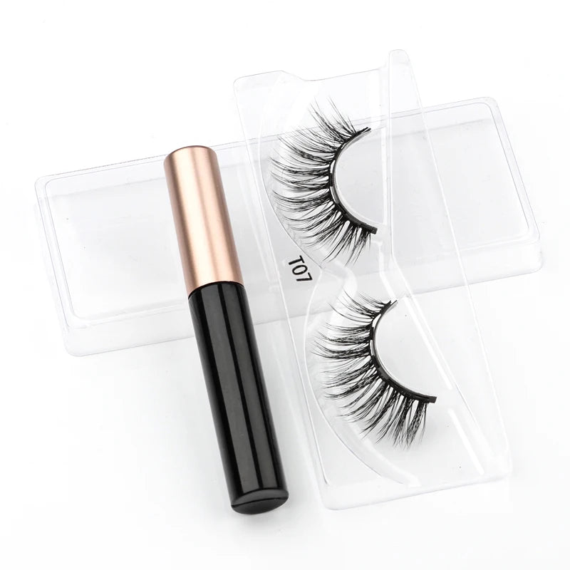 Magnetic 3D Mink Eyelashes with Eyeliner