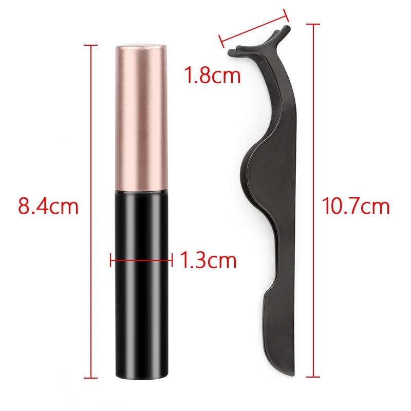 Magnetic 3D Mink Eyelashes with Eyeliner