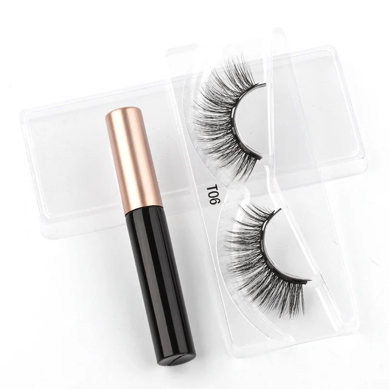 Magnetic 3D Mink Eyelashes with Eyeliner