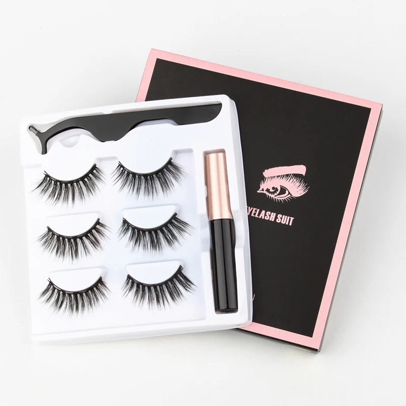 Magnetic 3D Mink Eyelashes with Eyeliner