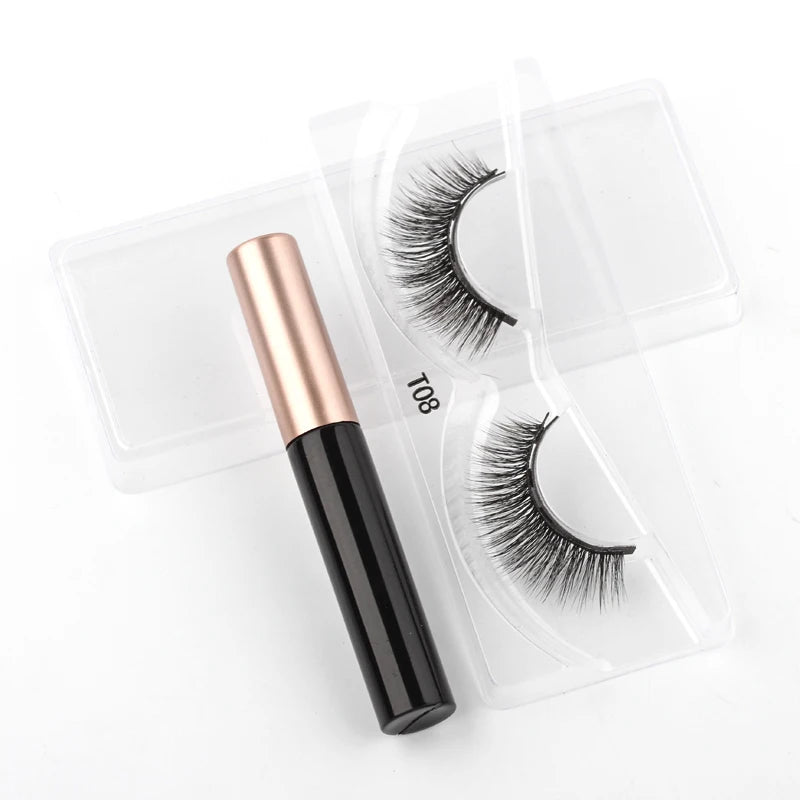Magnetic 3D Mink Eyelashes with Eyeliner