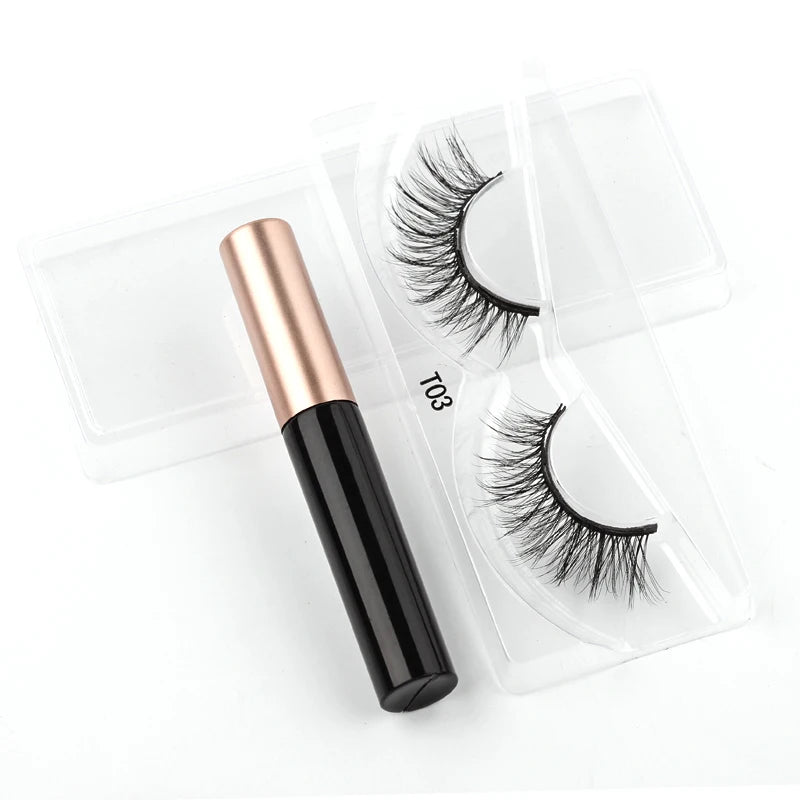 Magnetic 3D Mink Eyelashes with Eyeliner