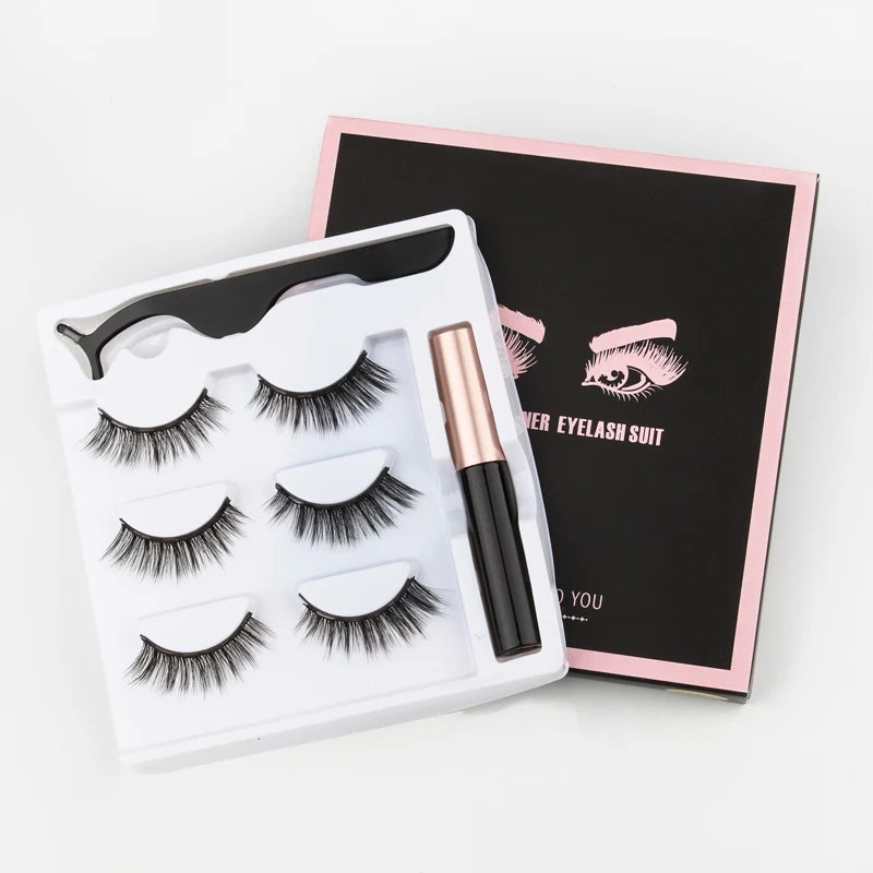 Magnetic 3D Mink Eyelashes with Eyeliner