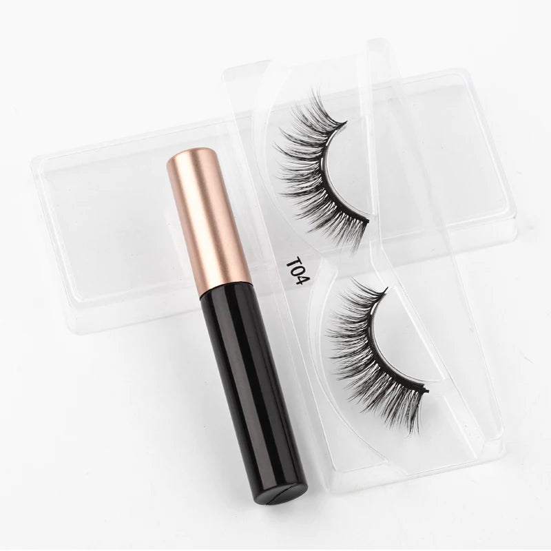 Magnetic 3D Mink Eyelashes with Eyeliner