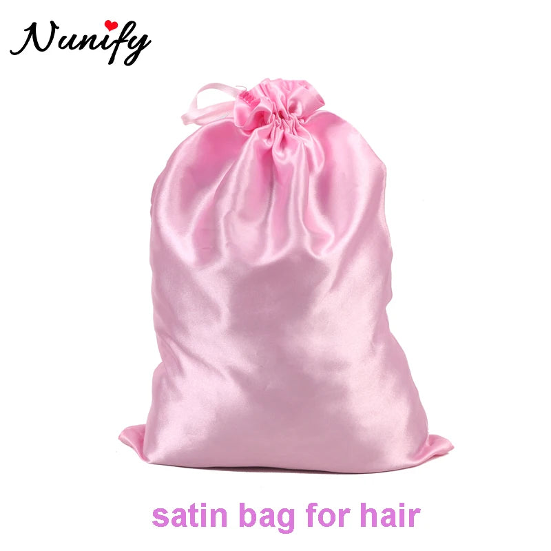 Satin Wig Storage Bag with Drawstring