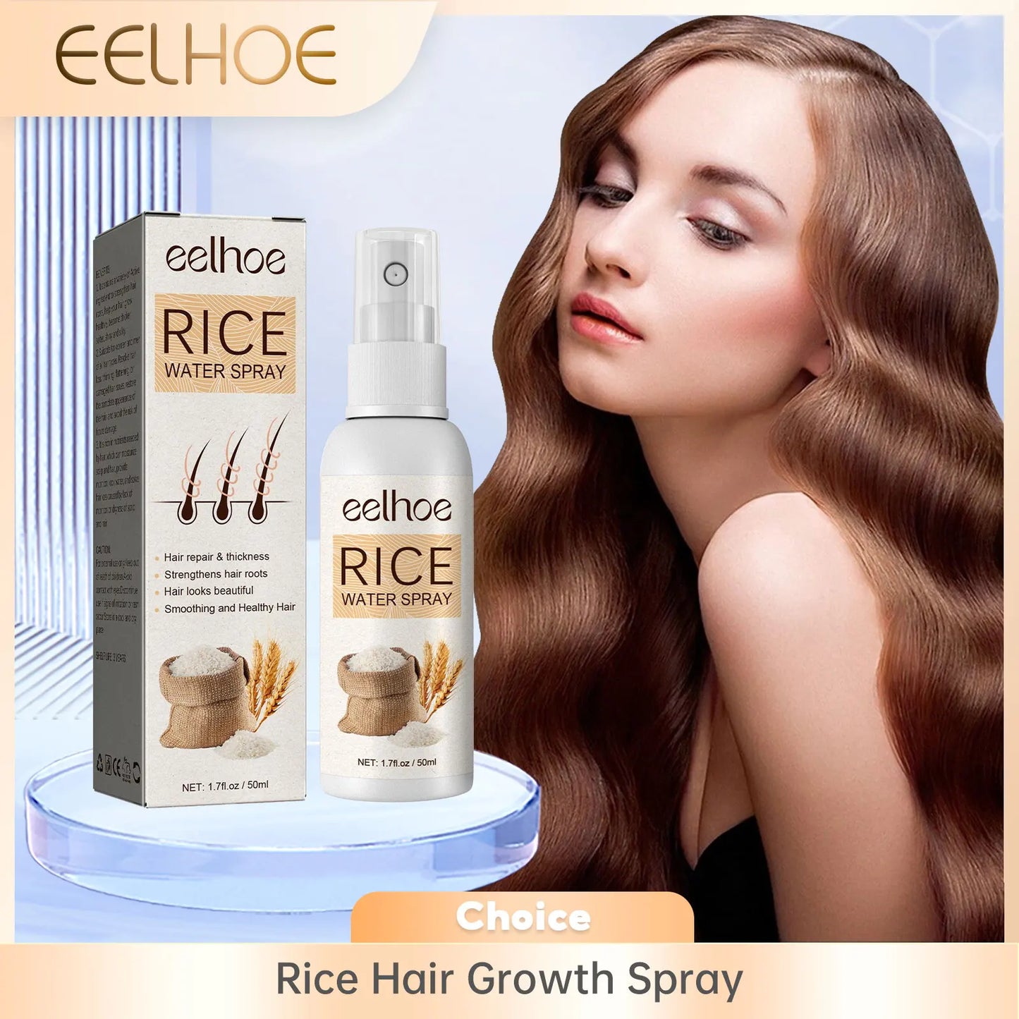 EELHOE Rice Water Hair Growth Spray