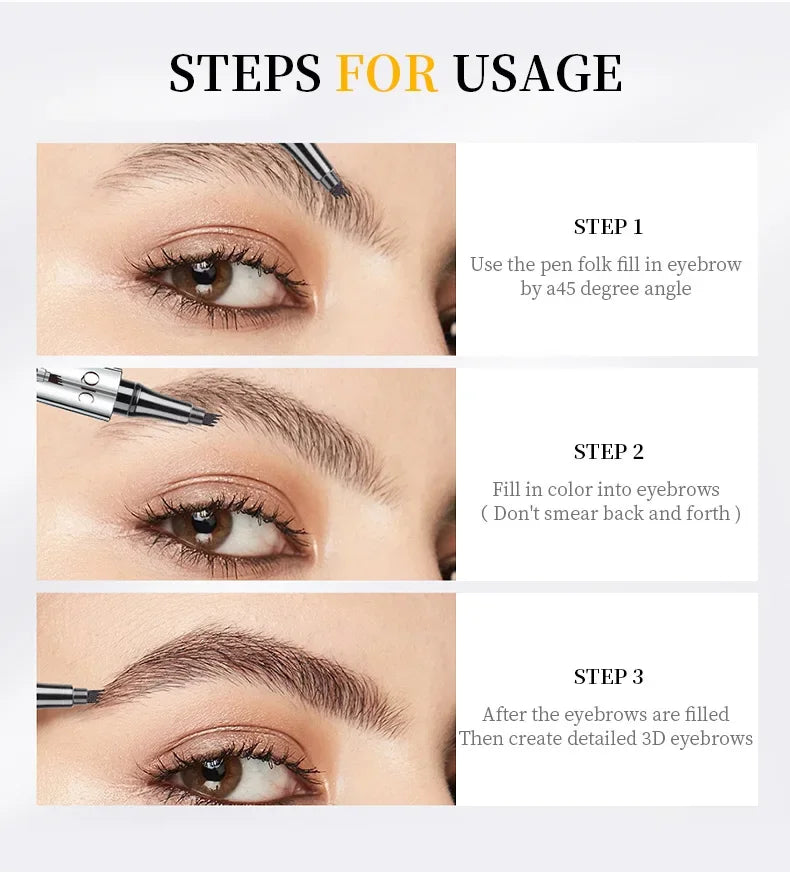 4-Fork Eyebrow Tattoo Pen