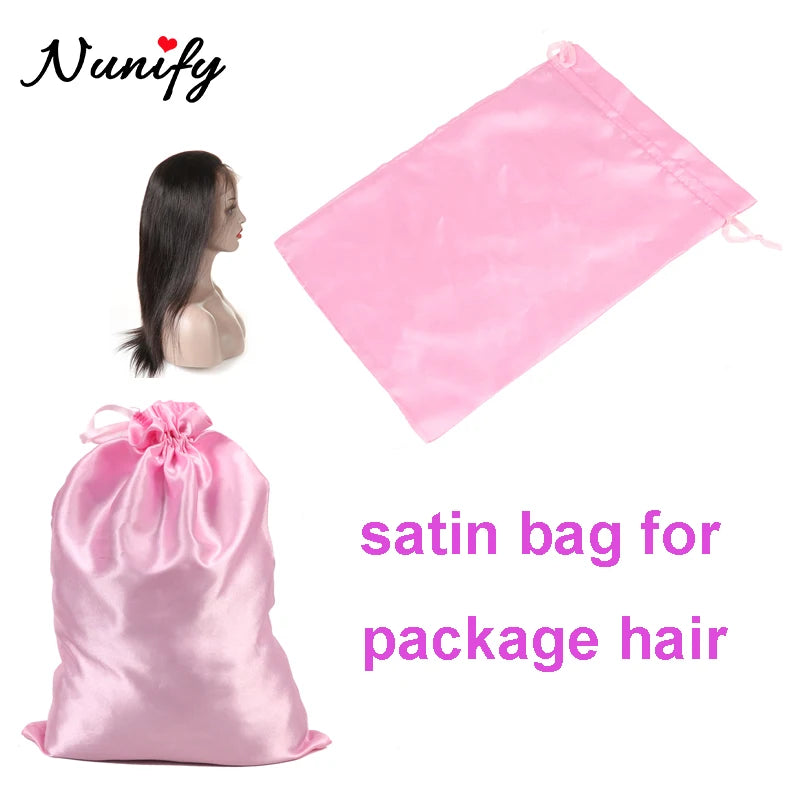 Satin Wig Storage Bag with Drawstring