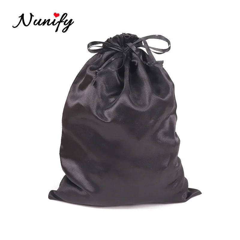 Satin Wig Storage Bag with Drawstring