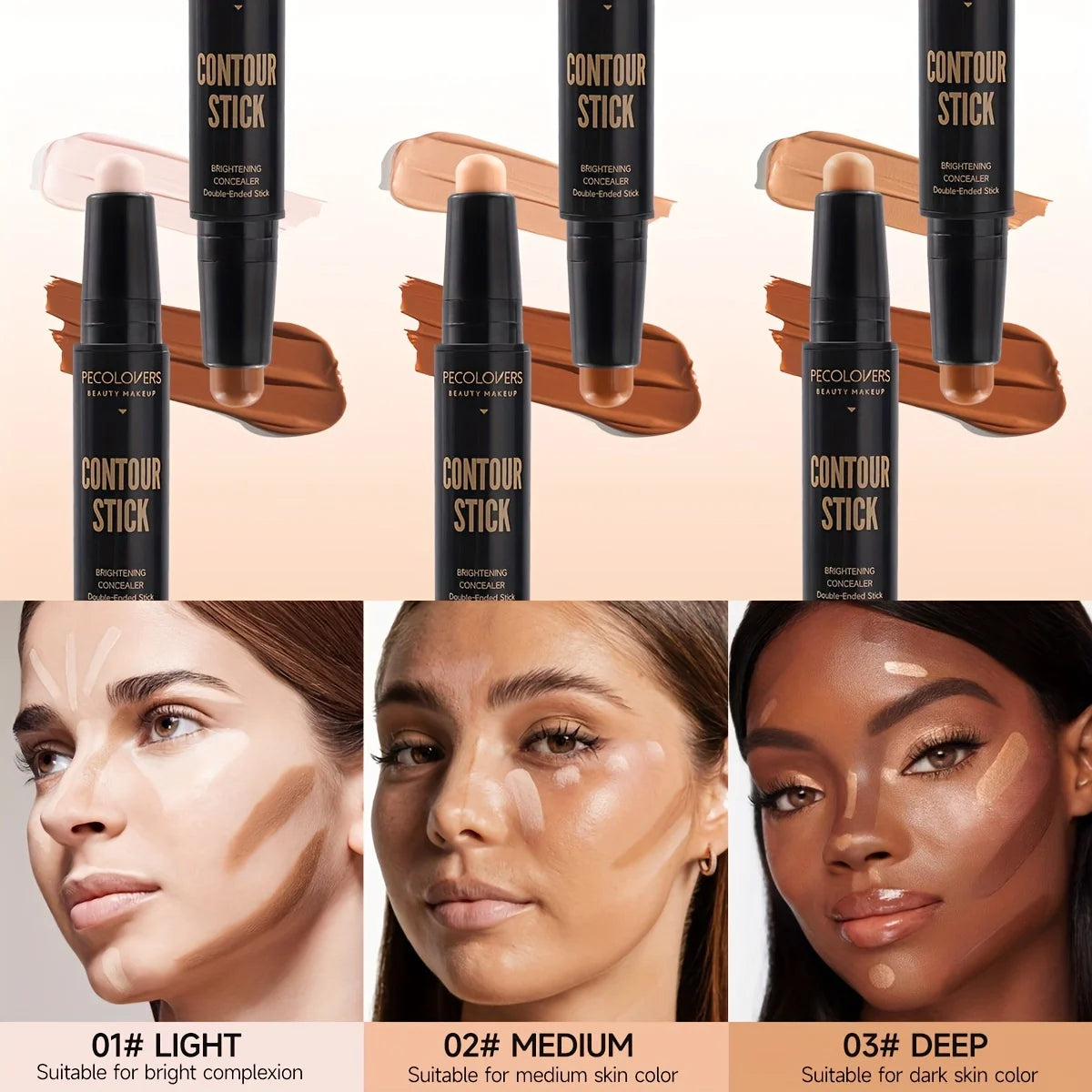 Face Concealer Contour Stick & Bronzer Duo