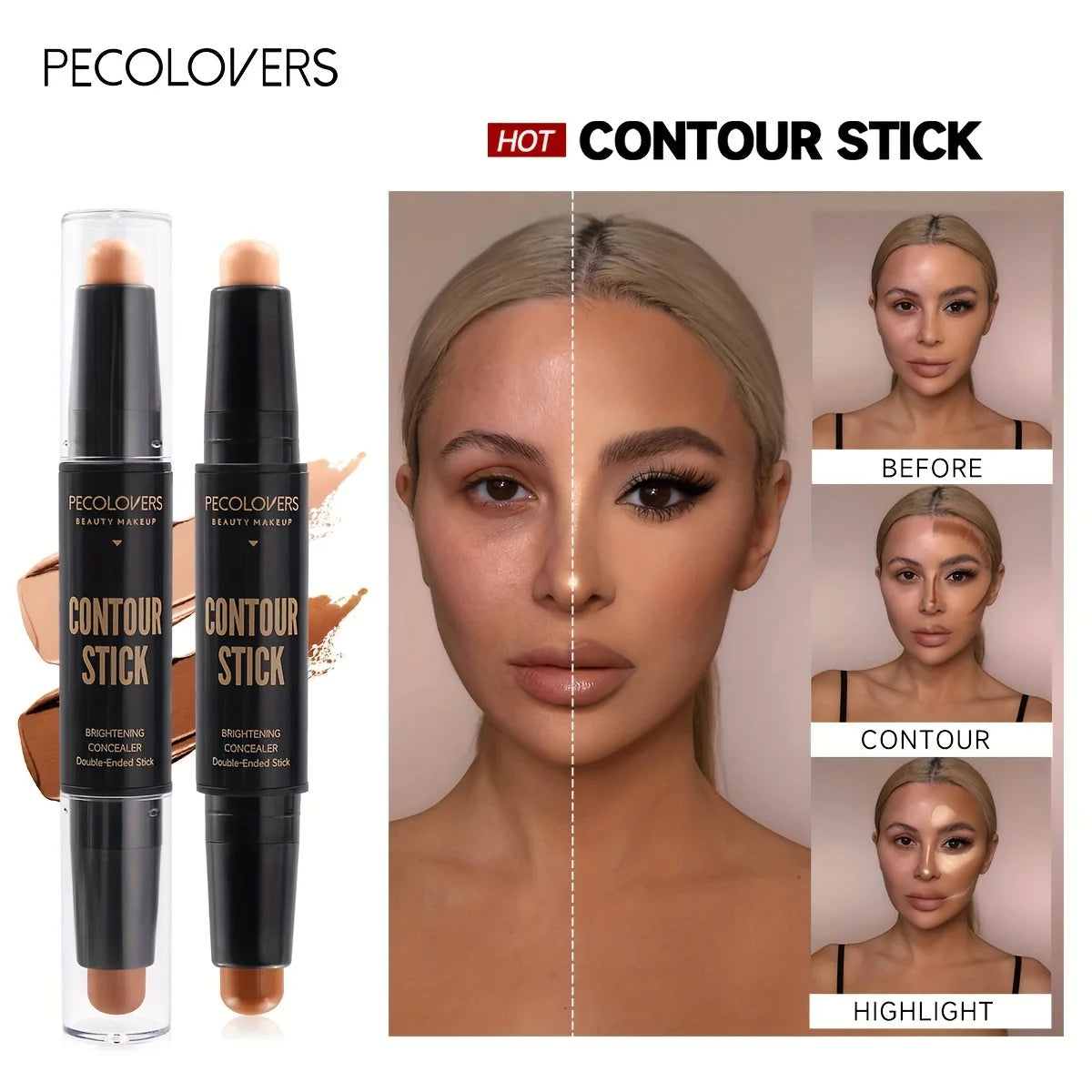 Face Concealer Contour Stick & Bronzer Duo