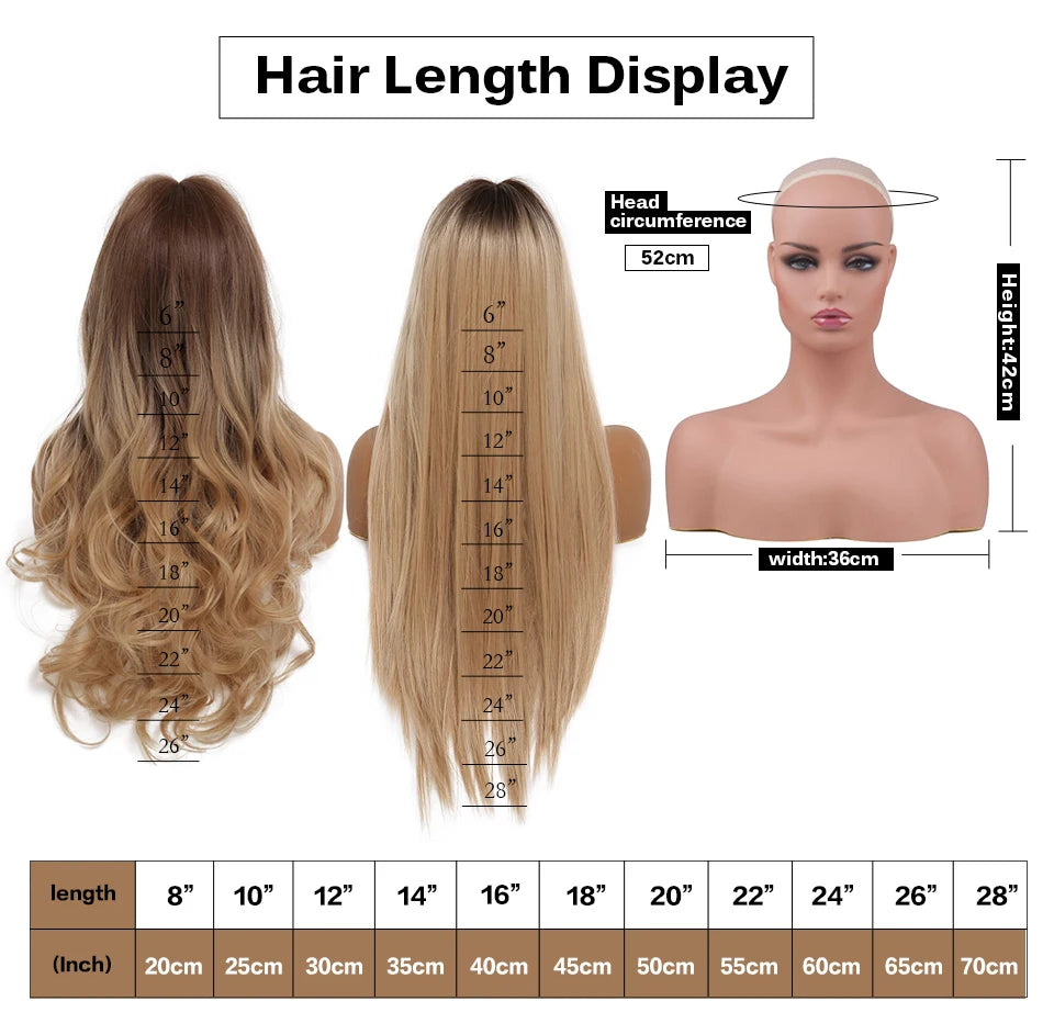 Medium-Length Synthetic Wig – Dark Brown
