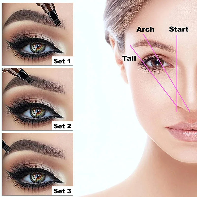 4-Point Eyebrow Pencil – Long-Lasting Waterproof