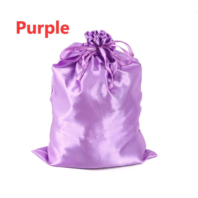Satin Wig Storage Bag with Drawstring