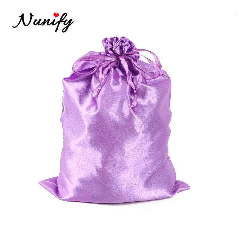 Satin Wig Storage Bag with Drawstring