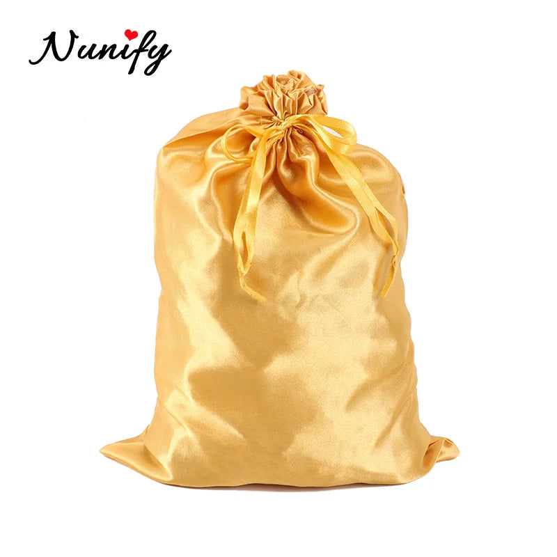 Satin Wig Storage Bag with Drawstring