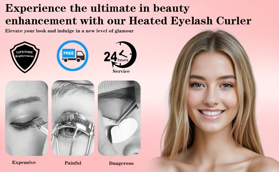 Heated Eyelash Curler (3 Heat Modes + USB Rechargeable)