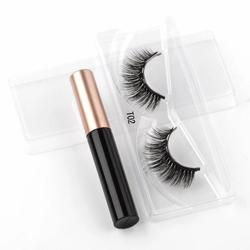 Magnetic 3D Mink Eyelashes with Eyeliner