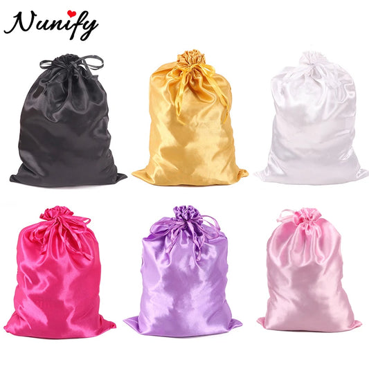 Satin Wig Storage Bag with Drawstring