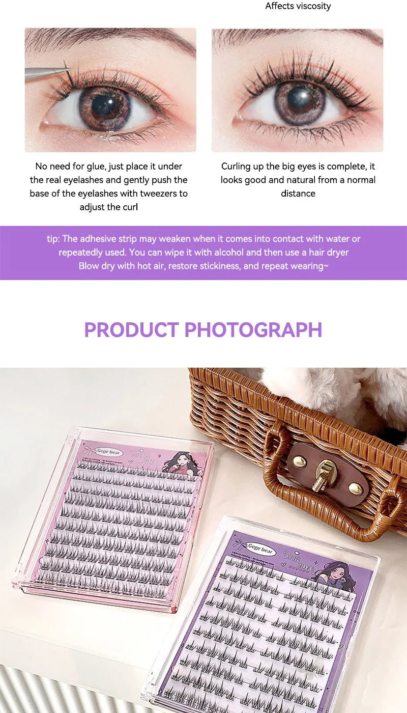 Gege Bear No-Glue 3-Step False Eyelashes