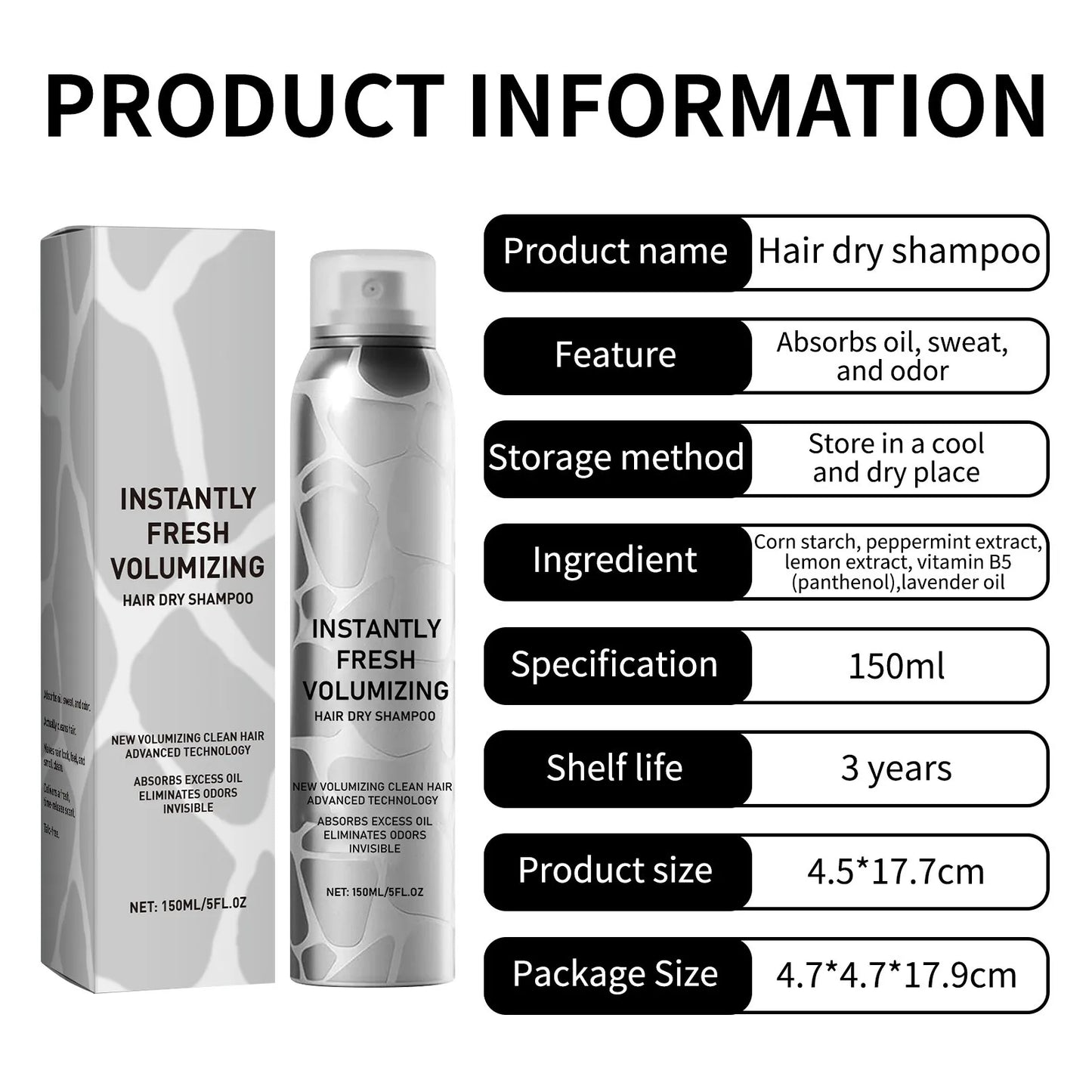 Instantly Fresh Volumizing Dry Shampoo (for Dark Hair)