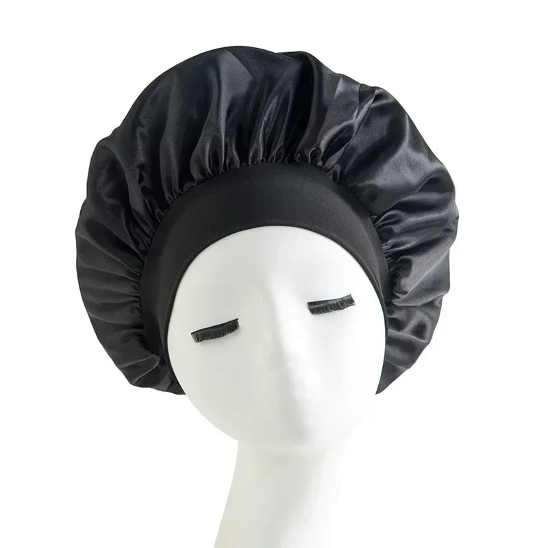 Satin Wide-Brim Sleep Bonnet