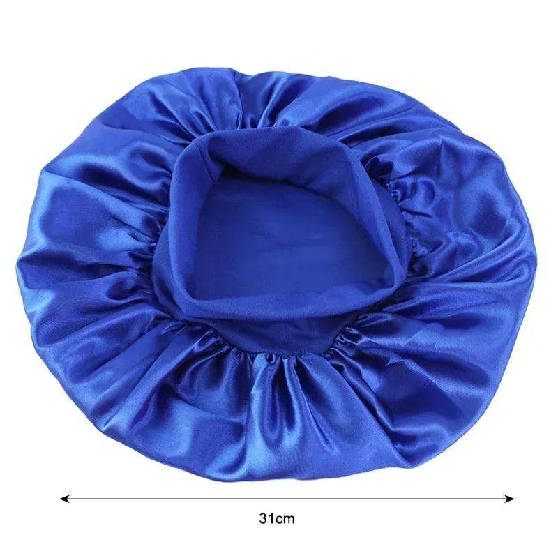 Satin Wide-Brim Sleep Bonnet