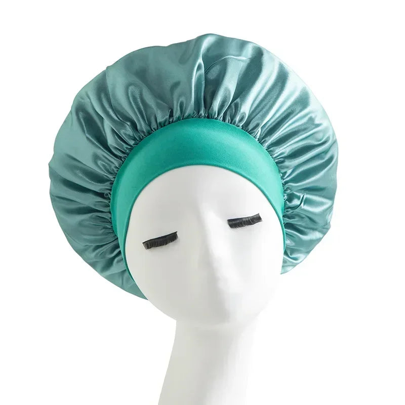 Satin Wide-Brim Sleep Bonnet