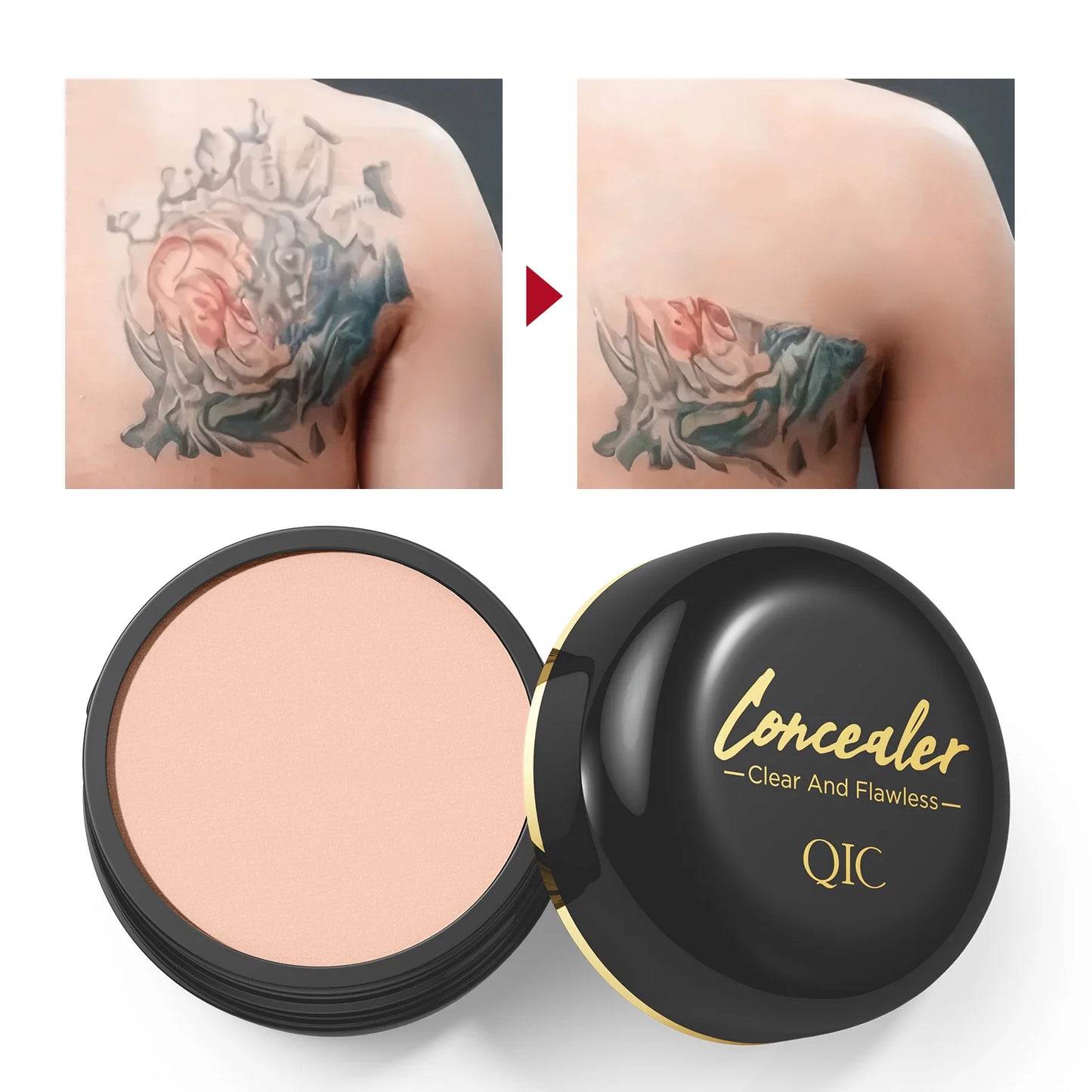 Waterproof Full Coverage Concealer for Tattoos & Scars