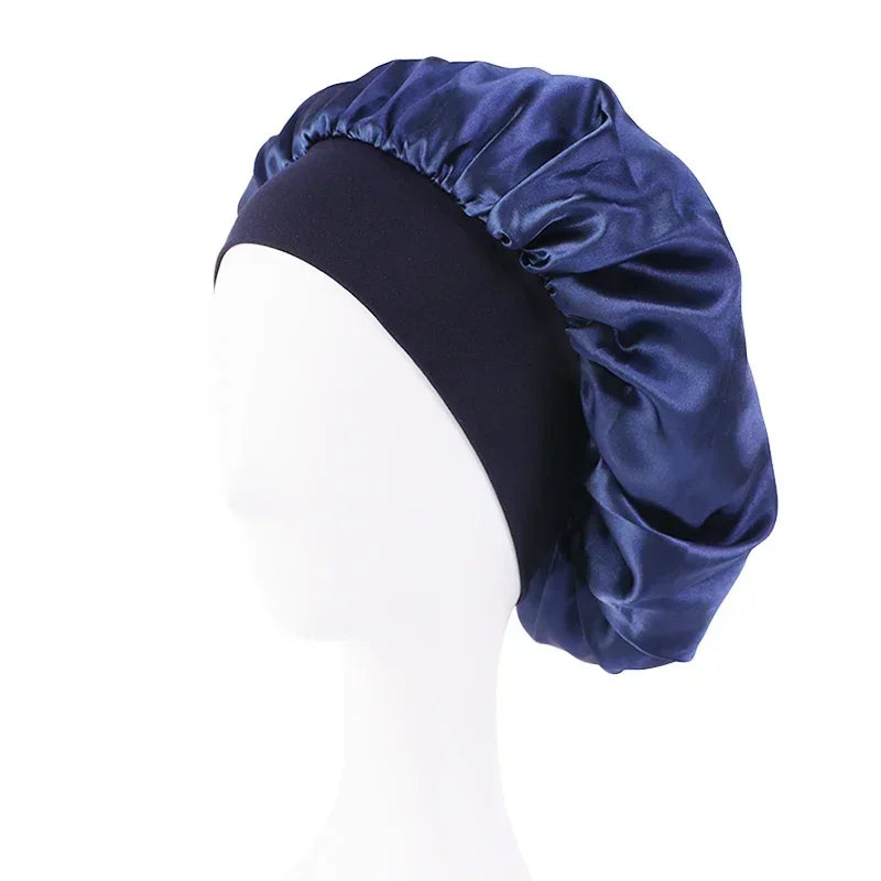 Satin Wide-Brim Sleep Bonnet