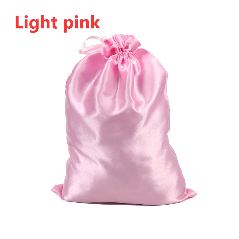Satin Wig Storage Bag with Drawstring
