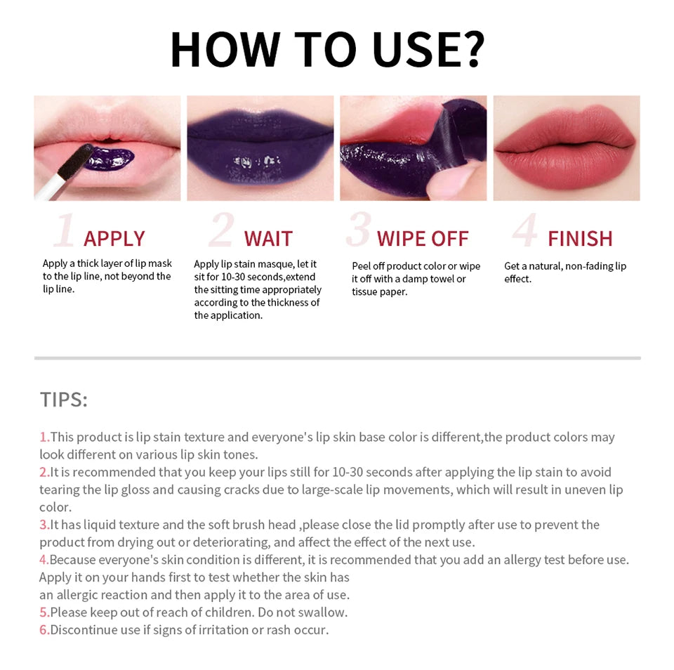 Peel-Off Lip Stain (Long-Lasting & Waterproof)