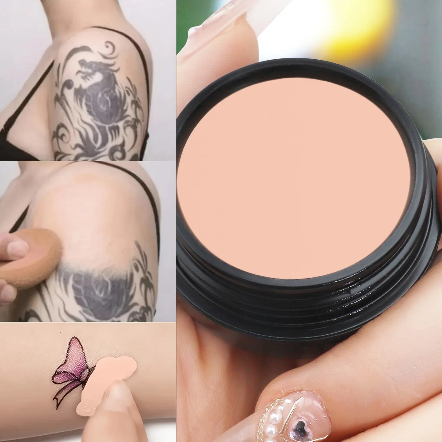 Waterproof Full Coverage Concealer for Tattoos & Scars