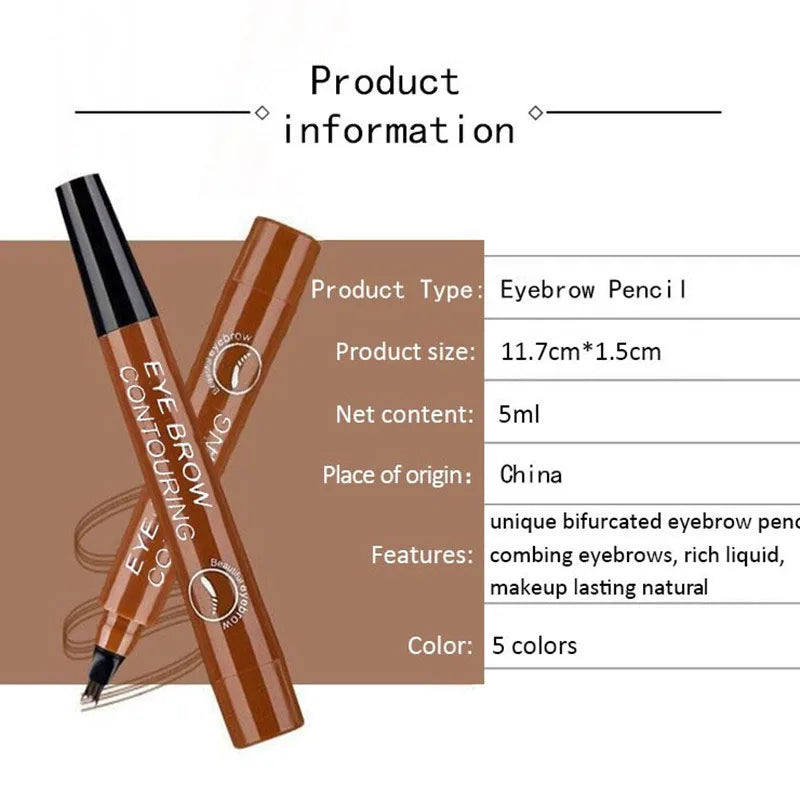 4-Point Eyebrow Pencil – Long-Lasting Waterproof