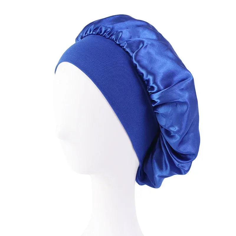 Satin Wide-Brim Sleep Bonnet