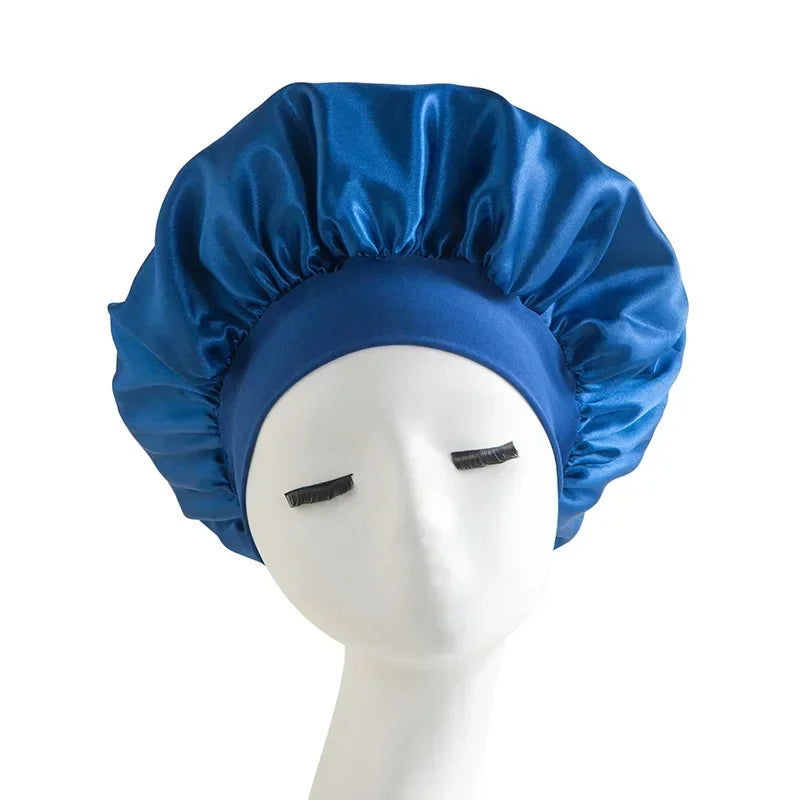 Satin Wide-Brim Sleep Bonnet