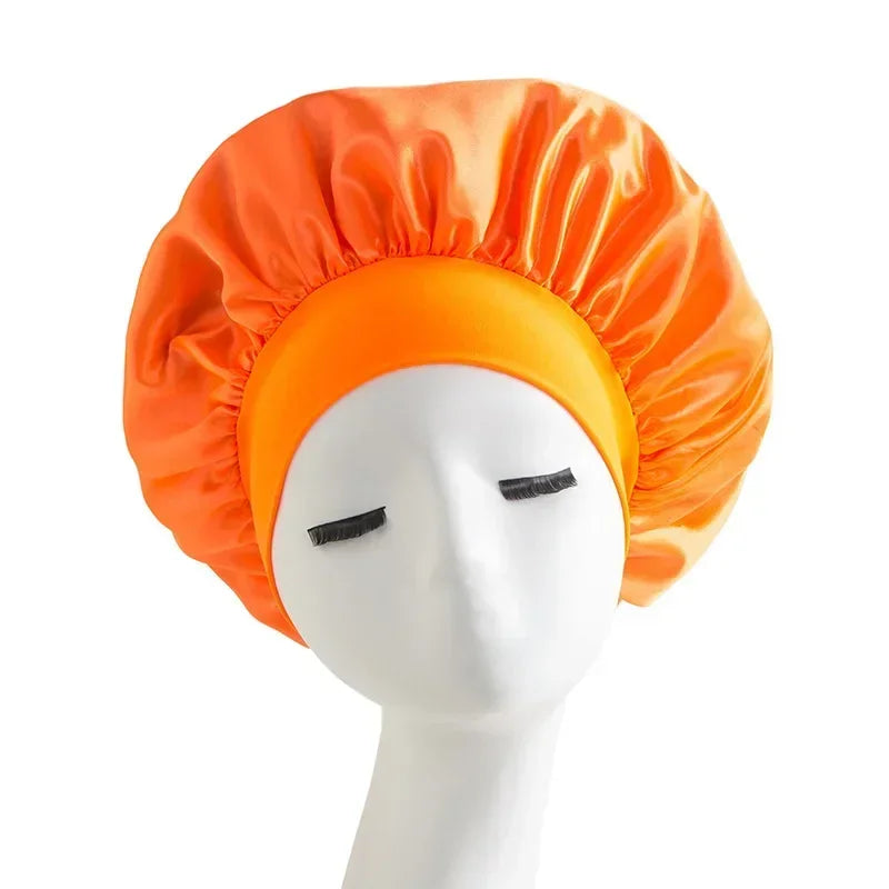 Satin Wide-Brim Sleep Bonnet