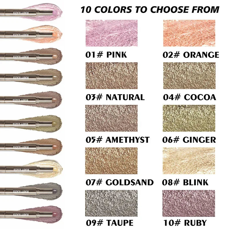 Double-Ended Eyeshadow Sticks (10 Colors)