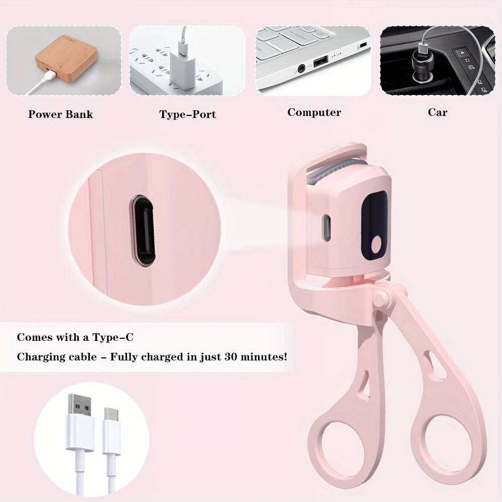 Heated Eyelash Curler (3 Heat Modes + USB Rechargeable)